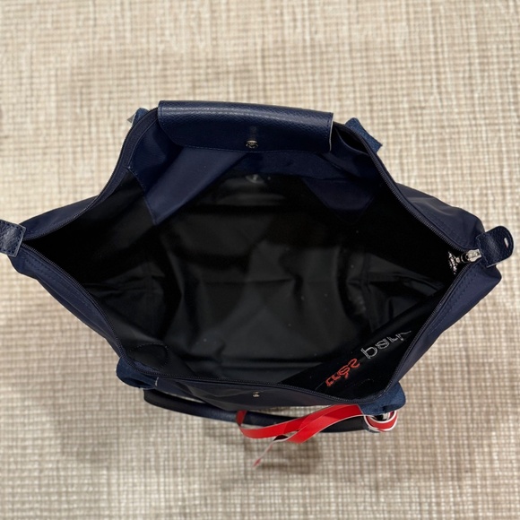 Longchamp Le Pliage Tres Paris Top Handle Shoulder Bag  Color: Navy - Picture 3 of 16
